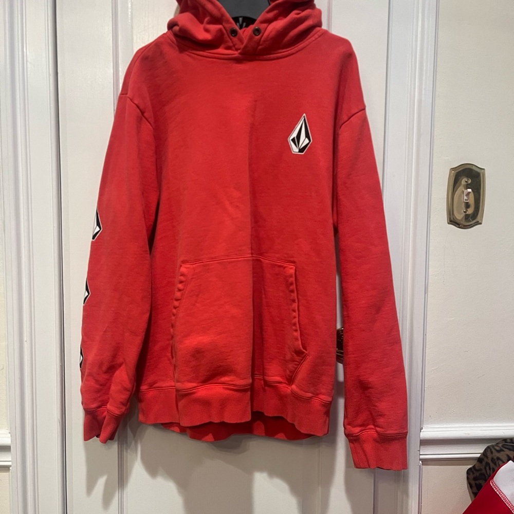 Faded red deadly stone volcom hoodie
